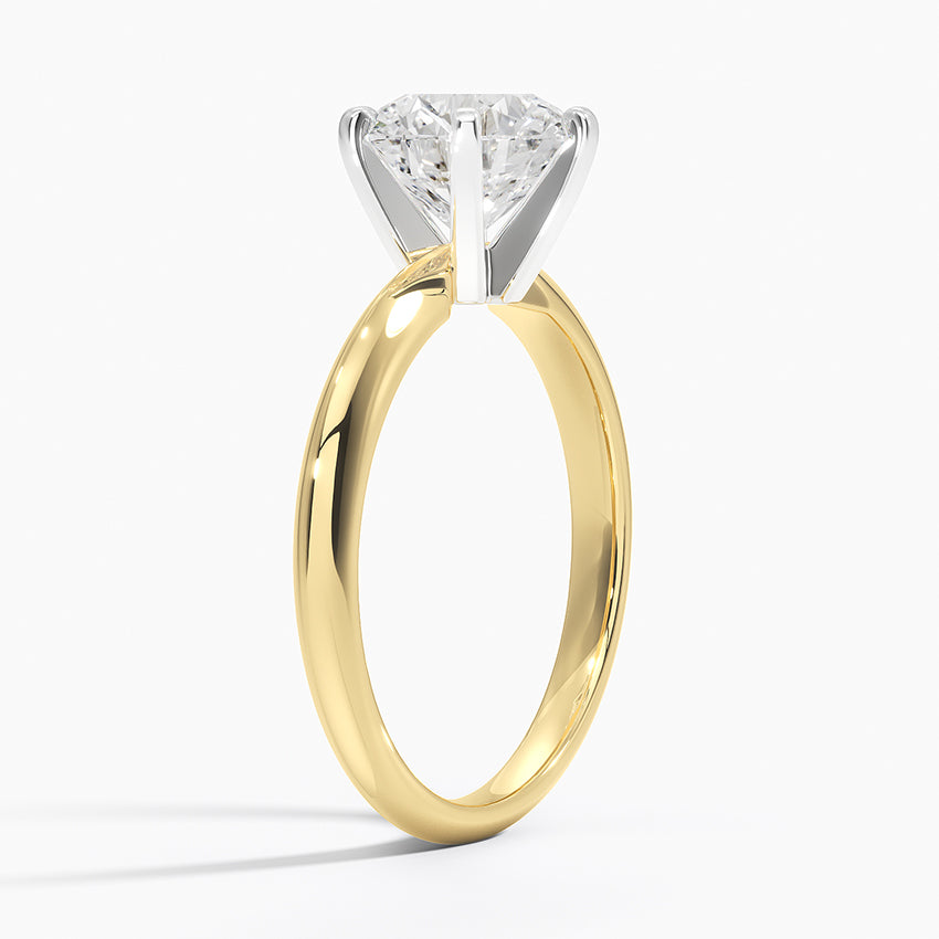 Classic Six-Prong Solitaire Ring - Round Center Stone