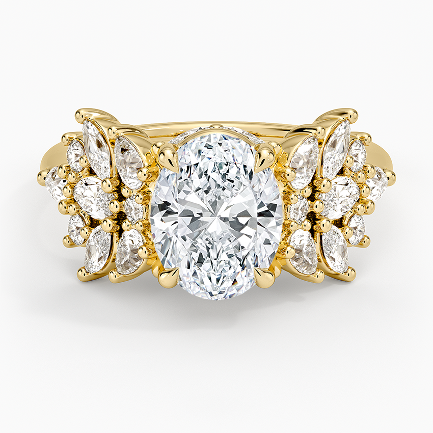 Grand Nadia Diamond Ring - Oval Center Stone