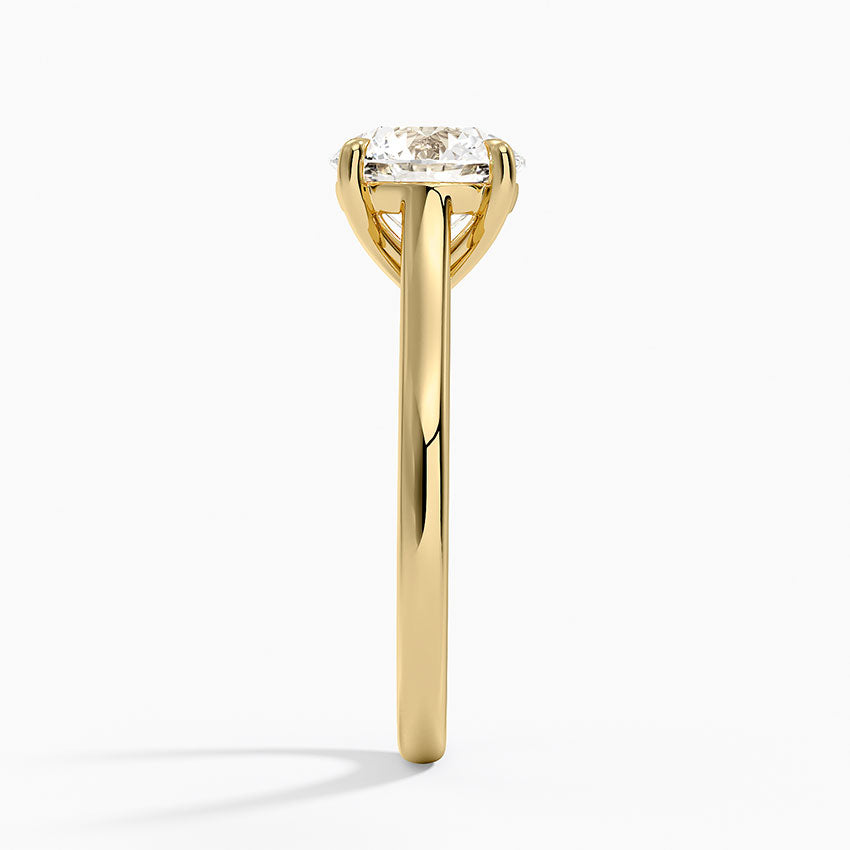 2mm Provence Solitaire Ring - Round Center Stone
