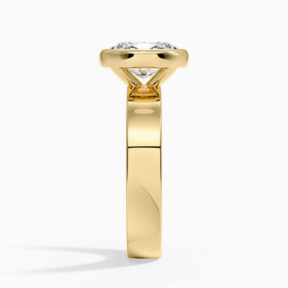 Peyton Bezel Diamond Solitaire Ring - Oval Center Stone