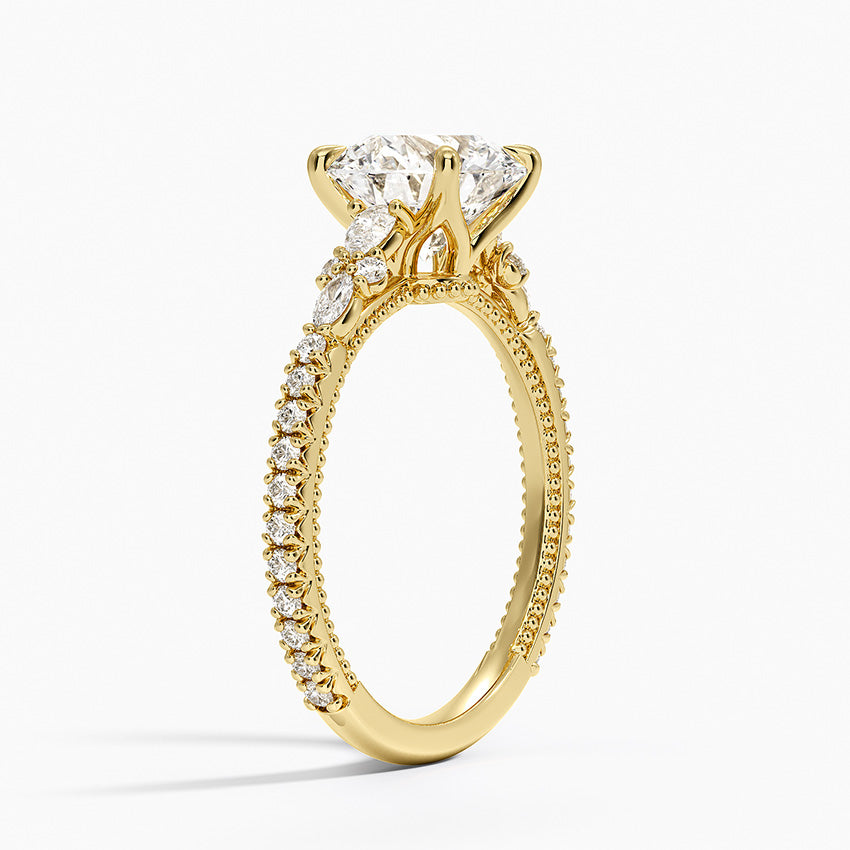 Primrose Diamond Ring - Round Center Stone