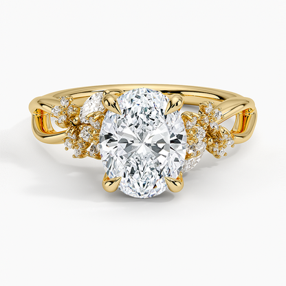 Summer Blossom Diamond Ring (1/4 ct. tw.) - Oval Cut Center Stone