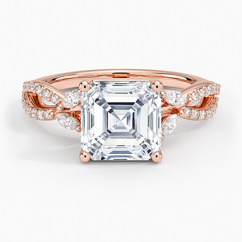Luxe Willow Diamond Ring (1/4 ct. tw.) - Asscher Cut Center Stone