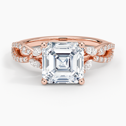 Luxe Willow Diamond Ring (1/4 ct. tw.) - Asscher Cut Center Stone