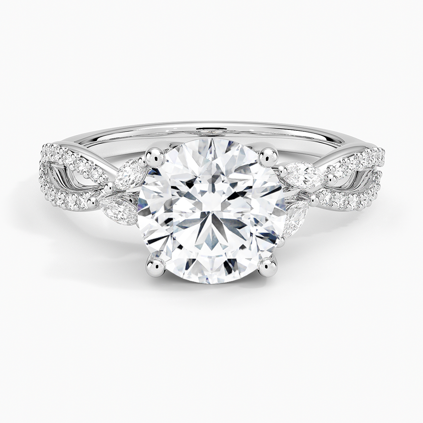 Luxe Willow Diamond Ring (1/4 ct. tw.) - Round Center Stone