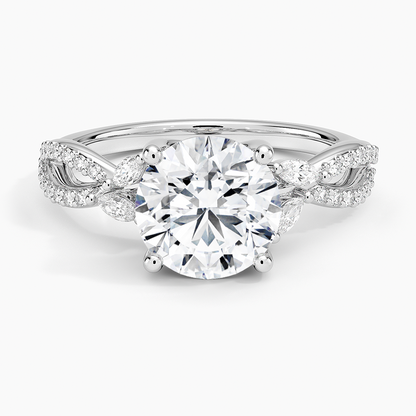 Luxe Willow Diamond Ring (1/4 ct. tw.) - Round Center Stone