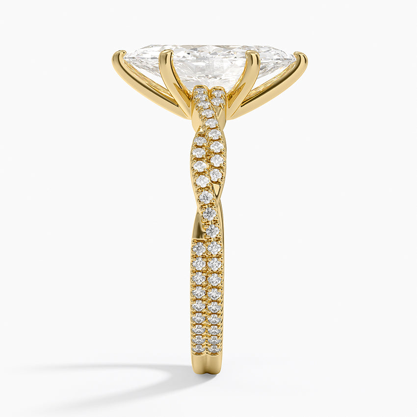 Petite Luxe Twisted Vine Diamond Ring (1/4 ct. tw.) - Marquise Center Stone