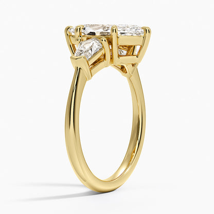 Shield Cut Three Stone Diamond Ring (1/2 ct. tw.) - Marquise Center Stone