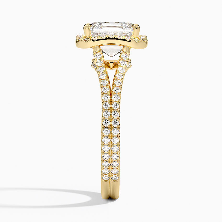 Fortuna Halo Diamond Ring (1/2 ct. tw.) - Asscher Cut Center Stone