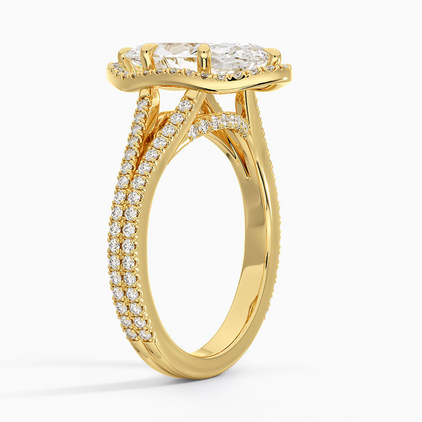 Fortuna Halo Diamond Ring (1/2 ct. tw.) - Marquise Center Stone