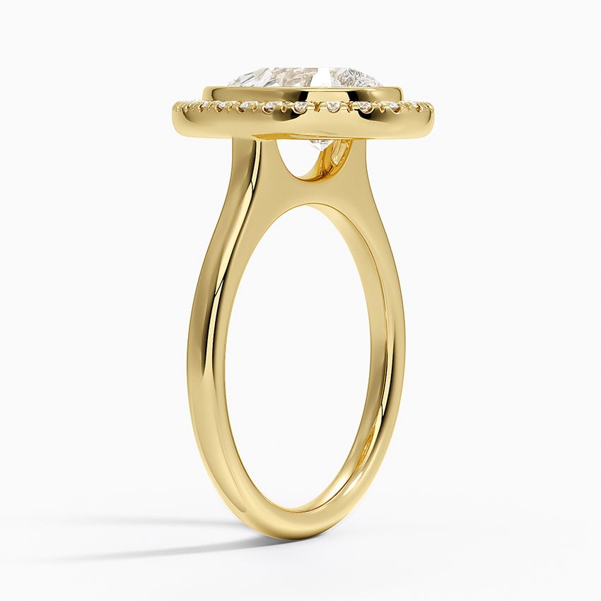 Bezel Halo Diamond Ring (1/4 ct. tw.) - Pear Center Stone