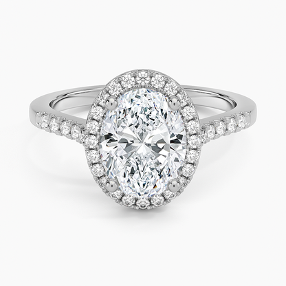 Odessa Halo Diamond Ring (1/5 ct. tw.) - Oval Center Stone