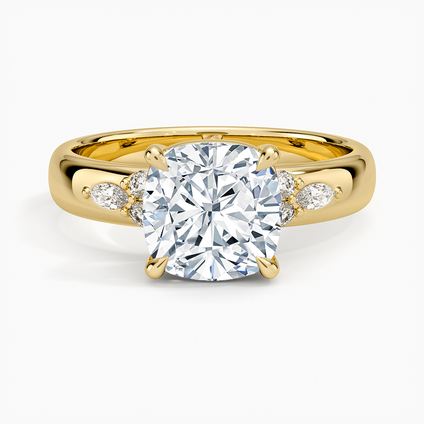 Mosaic Nadia Diamond Ring - Cushion Cut Center Stone