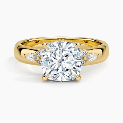 Mosaic Nadia Diamond Ring - Cushion Cut Center Stone