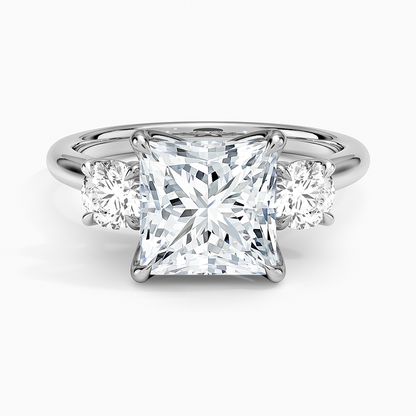 Elodie Perfect Fit Three Stone Diamond Ring (1/2 ct. tw.) - Princess Cut Center Stone