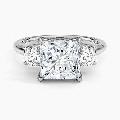 Elodie Perfect Fit Three Stone Diamond Ring (1/2 ct. tw.) - Princess Cut Center Stone