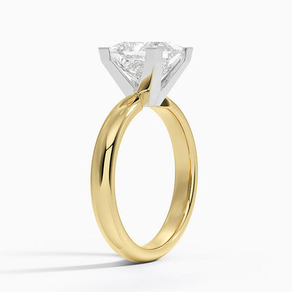Comfort Fit 3mm Ring - Princess Cut Center Stone