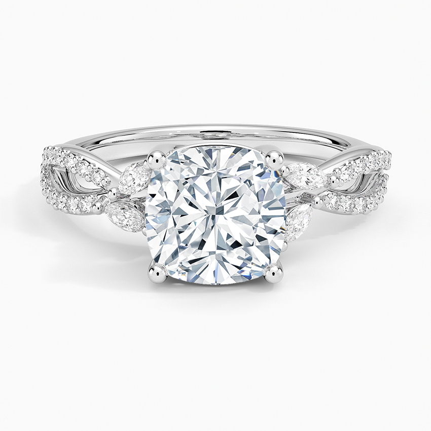 Luxe Willow Diamond Ring (1/4 ct. tw.) - Cushion Cut Center Stone