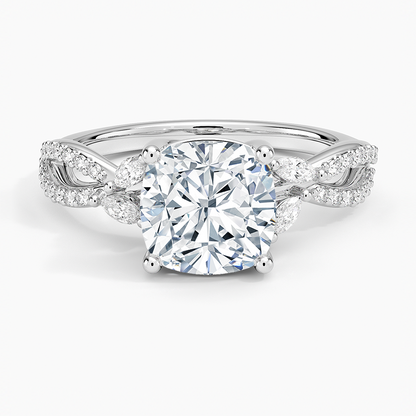 Luxe Willow Diamond Ring (1/4 ct. tw.) - Cushion Cut Center Stone