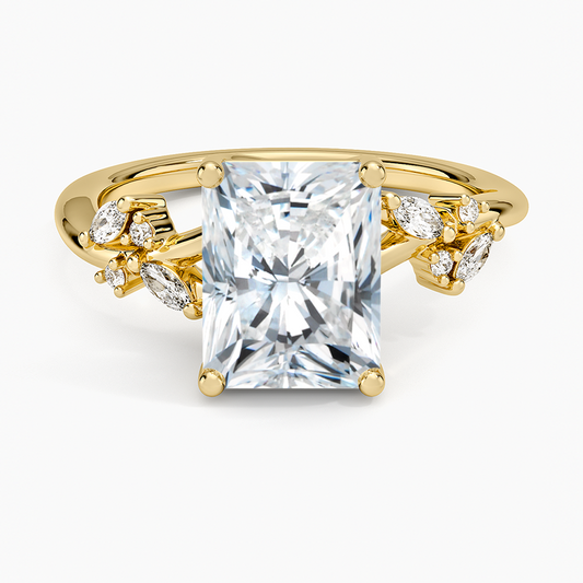 Arden Diamond Ring (1/6 ct. tw.) - Radiant Cut Center Stone