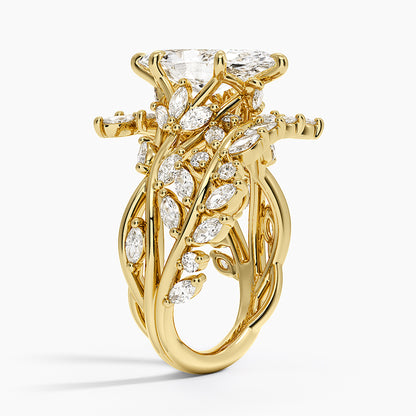 Secret Garden Wrap Diamond Ring - Marquise Center Stone