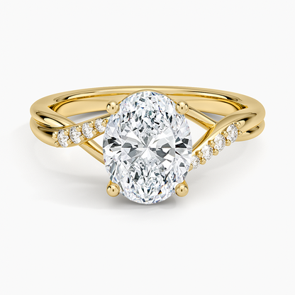 Chamise Diamond Ring (1/15 ct. tw.) - Oval Center Stone