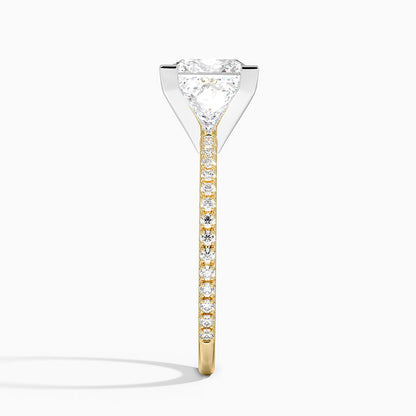 Ballad Three-Quarter Coverage Diamond Ring (1/4 ct. tw.) - Princess Cut Center Stone