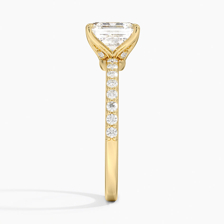 Luxe Elodie Diamond Ring (1/4 ct. tw.) - Asscher Cut Center Stone