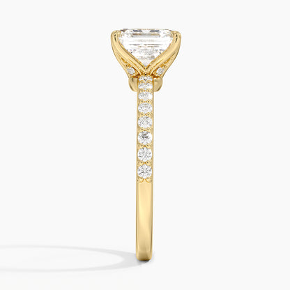 Luxe Elodie Diamond Ring (1/4 ct. tw.) - Asscher Cut Center Stone