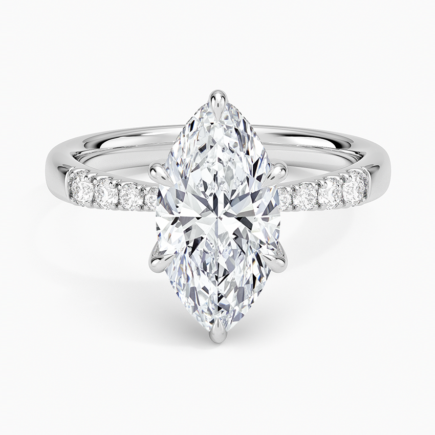 Bella Hidden Halo Diamond Ring (1/5 ct. tw.) - Marquise Center Stone