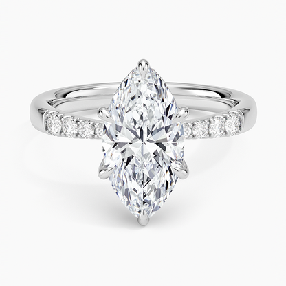 Bella Hidden Halo Diamond Ring (1/5 ct. tw.) - Marquise Center Stone