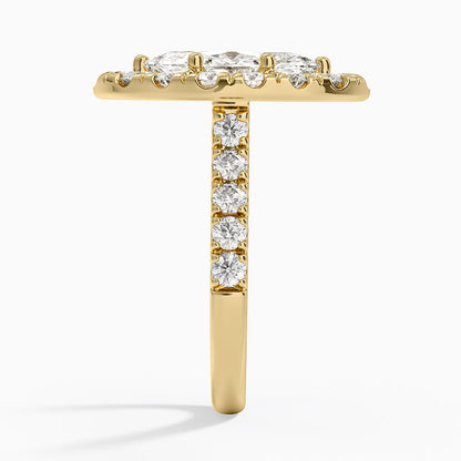 Adele Halo Diamond Ring - Marquise Center Stone