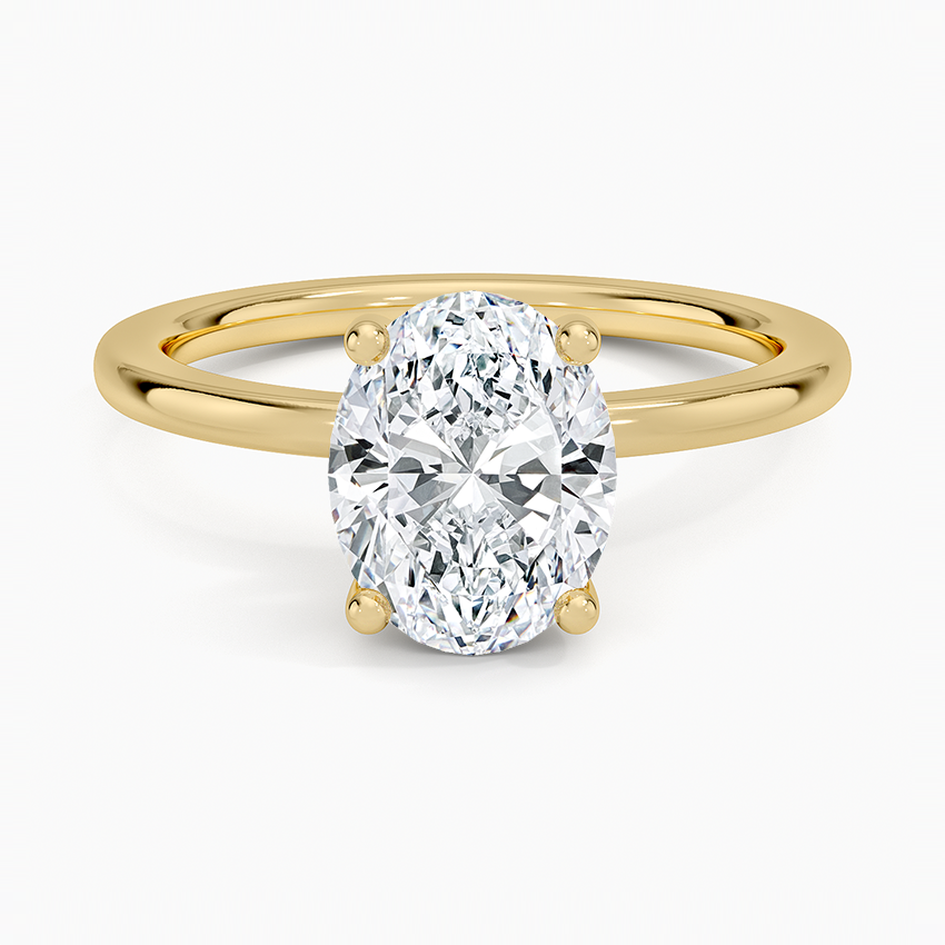 Sydney Perfect Fit Hidden Halo Diamond Ring - Oval Cut Center Stone