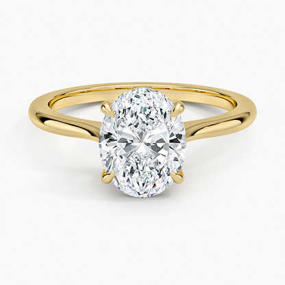 Elle Solitaire Ring - Oval Center Stone