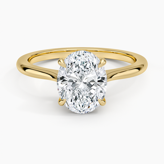 Elle Solitaire Ring - Oval Center Stone