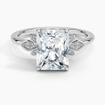 Fiore Diamond Ring - Radiant Cut Center Stone