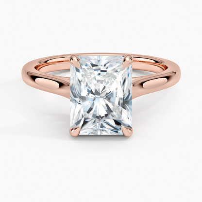 2mm Provence Solitaire Ring - Radiant Cut Center Stone