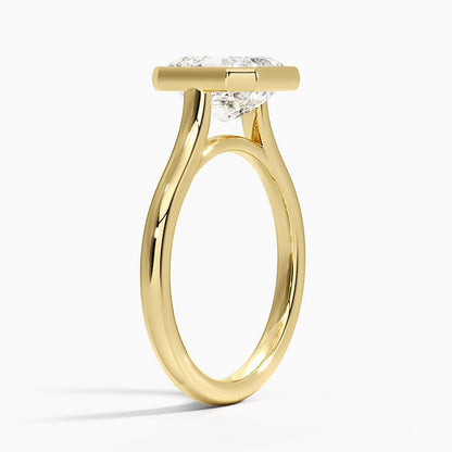 Luna 2mm Bezel Ring - Asscher Cut Center Stone