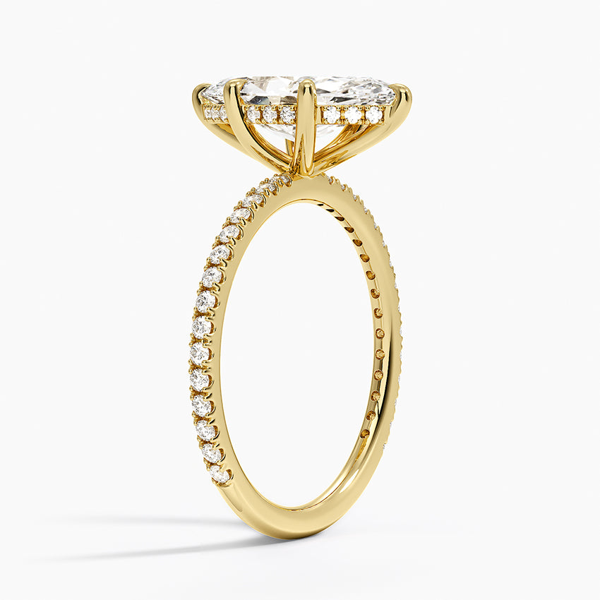 Perfect Fit Three-Quarter Diamond Ring (1/4 ct. tw.) - Marquise Center Stone