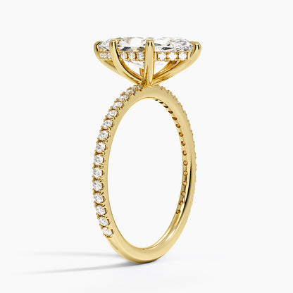 Perfect Fit Three-Quarter Diamond Ring (1/4 ct. tw.) - Marquise Center Stone