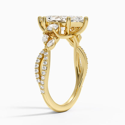 Luxe Willow Three Stone Diamond Ring (1/2 ct. tw.) - Marquise Cut Center Stone