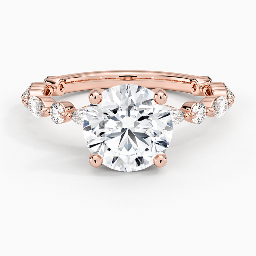 Versailles Three-Quarter Coverage Diamond Ring (1/2 ct. tw.) - Round Center Stone