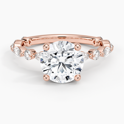 Versailles Three-Quarter Coverage Diamond Ring (1/2 ct. tw.) - Round Center Stone