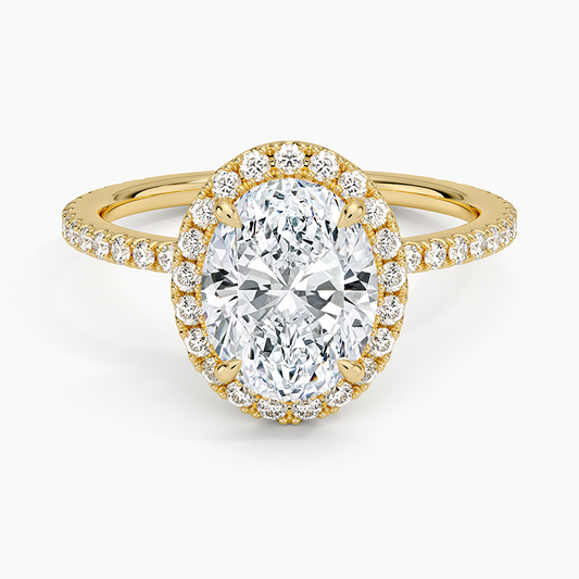 Waverly Halo Diamond Ring (1/2 ct. tw.) - Oval Center Stone