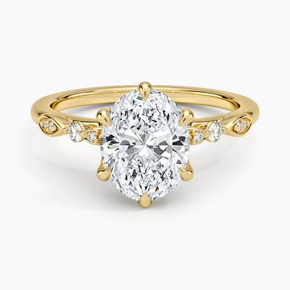 Rochelle Diamond Ring - Oval Center Stone