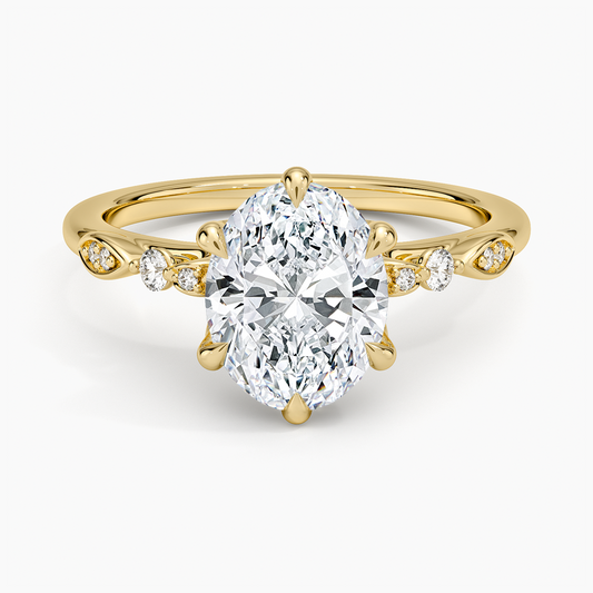 Rochelle Diamond Ring - Oval Center Stone