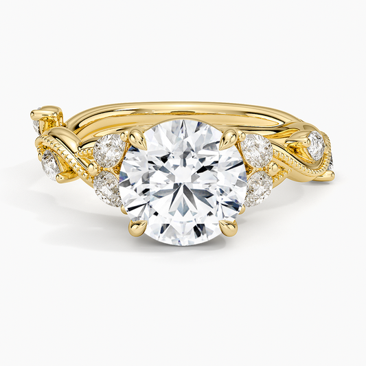 Vintage Secret Garden Diamond Ring (3/8 ct. tw.) - Round Center Stone