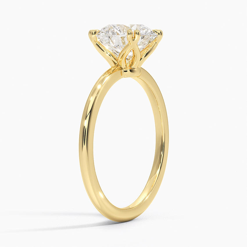 Aveline Solitaire Ring - Round Center Stone