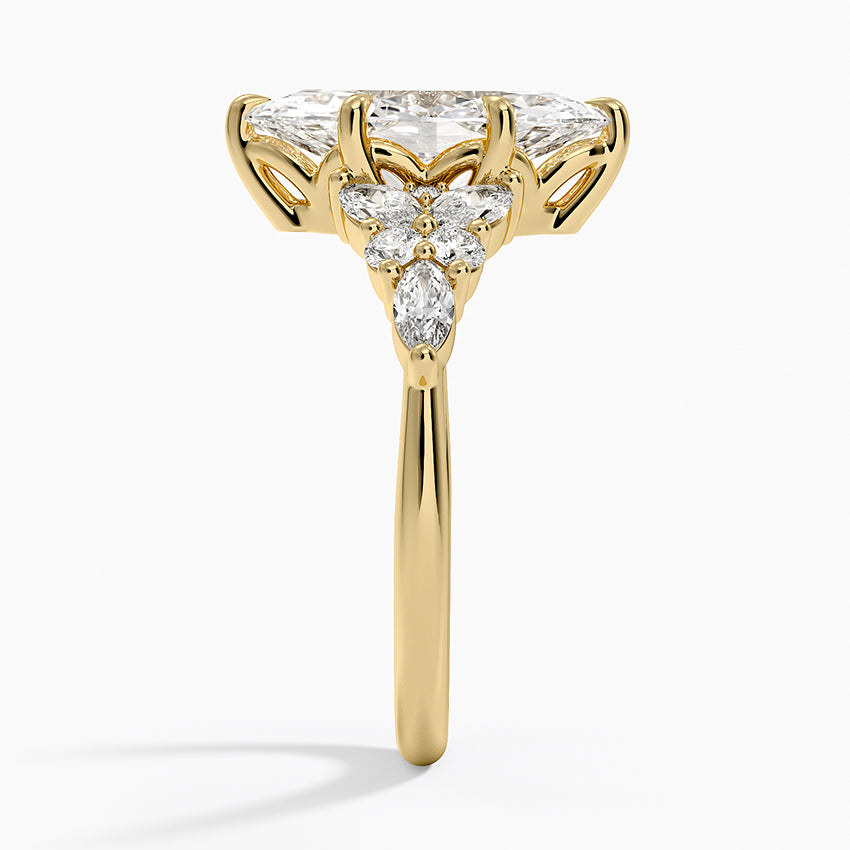 Nadia Taper Diamond Ring - Marquise Center Stone