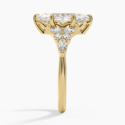 Nadia Taper Diamond Ring - Marquise Center Stone